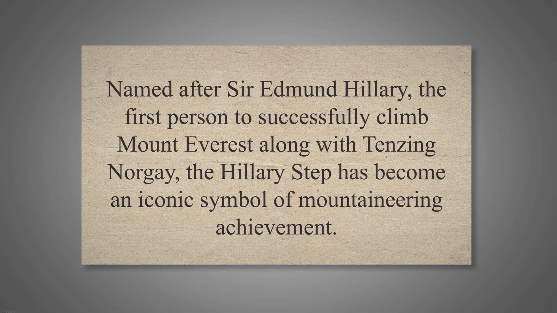 Video thumbnail for The Mystery of Hillary Step: Tracing Its Historical Significance, Current Location and Future Impact on Climbing Mount Everest