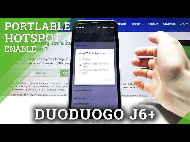 Video thumbnail for How to Enable Portable Hotspot on DUODUOGO J6+ - Network Access Point