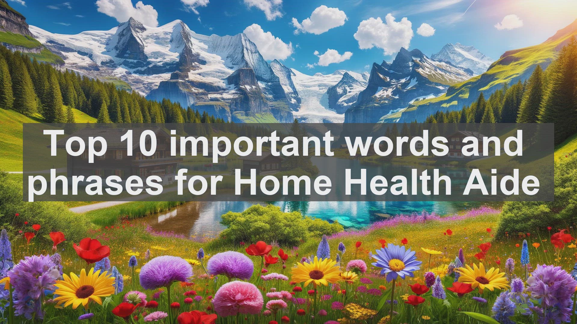 'Video thumbnail for Top 10 important words and phrases for Home Health Aide'