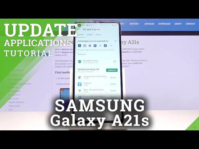 Video thumbnail for How to Update Apps in Samsung Galaxy A21s – Download Newest App Version