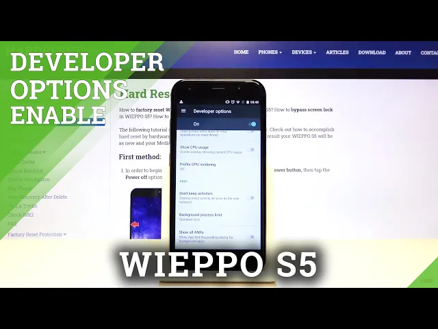 Video thumbnail for How to Start Using Developer Options on WIEPPO S5 –  OEM Unlock / USB Debug