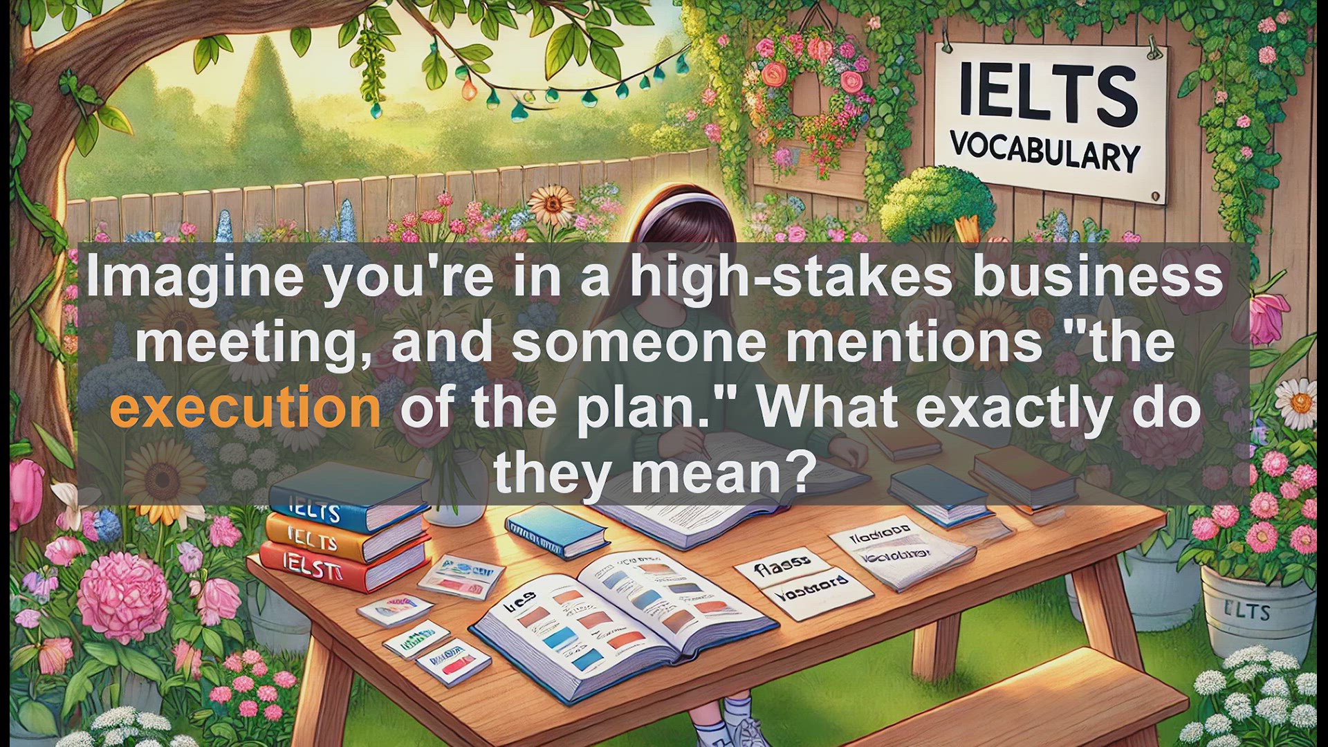 'Video thumbnail for 5000 Must Know IELTS 8.0 Vocabulary - Understanding 'Execution': Key Word for IELTS Success'