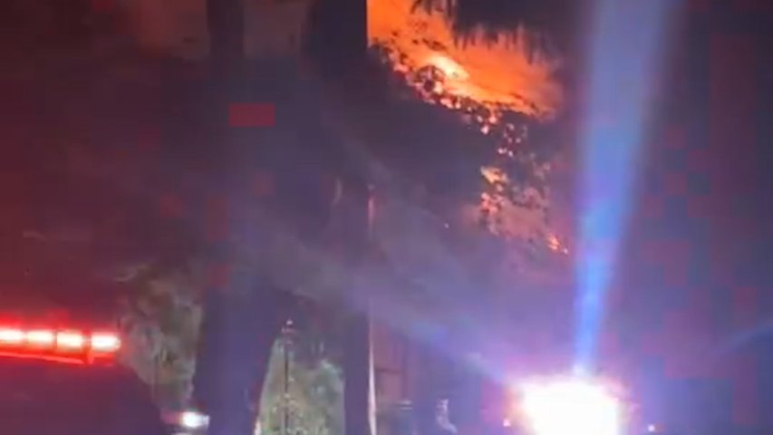 Video thumbnail for House leveled by fire in Irvington; one person treated for minor injuries