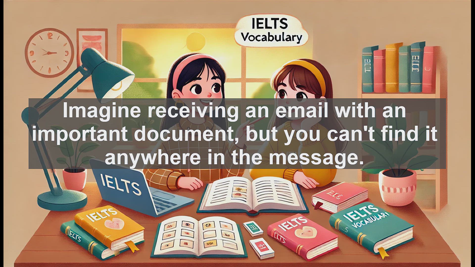 'Video thumbnail for 2500 Must Know IELTS 6.5 Vocabulary - Understanding 'Attachment': From Email Files to Emotional Bonds'