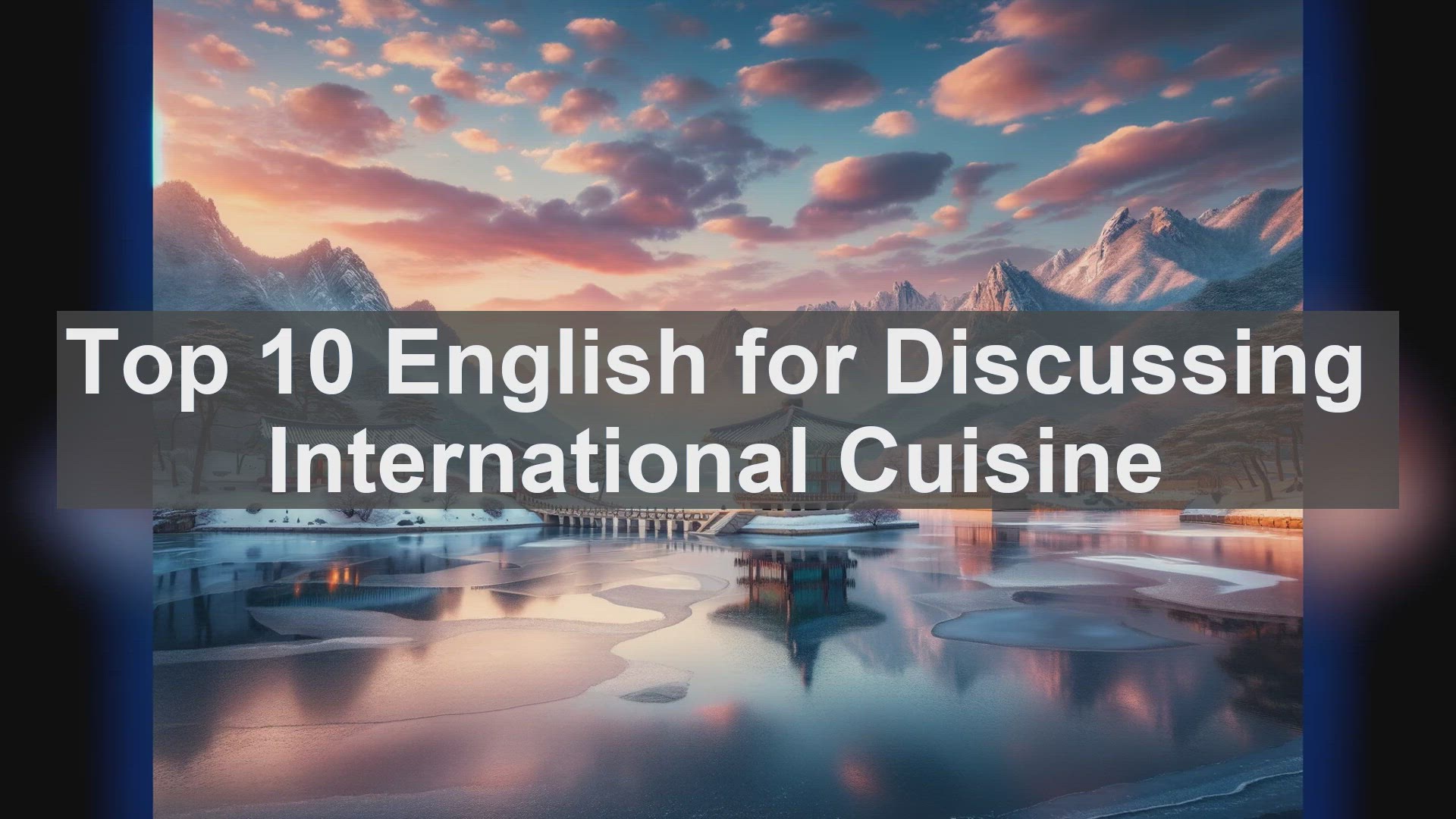 'Video thumbnail for Top 10 English for Discussing International Cuisine'