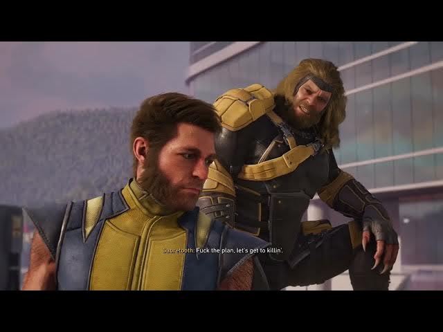 Video thumbnail for Marvel's Wolverine - Knock Knock: Logan and Mystique Scout Trask Tower | Sabretooth Cutscene