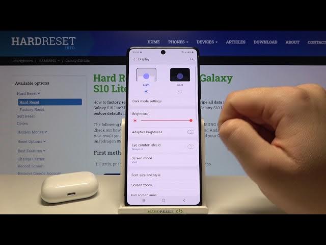 Video thumbnail for How to Increase Screen Sensitivity on SAMSUNG Galaxy S10 Lite – Manage Display Settings