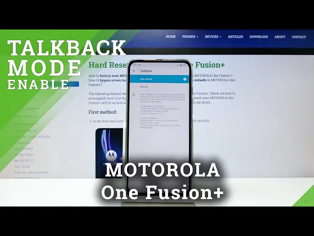 Video thumbnail for How to Activate Talkback Mode in MOTOROLA One Fusion+ – Find Screen Reader Options
