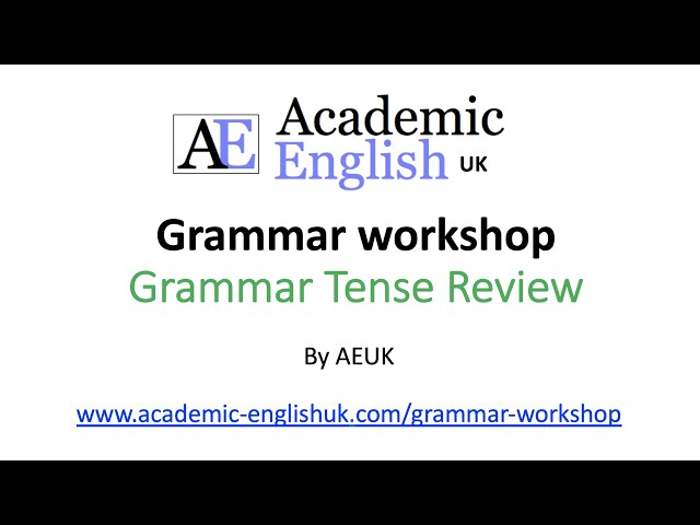 Video thumbnail for English Grammar Tense Review (updated)