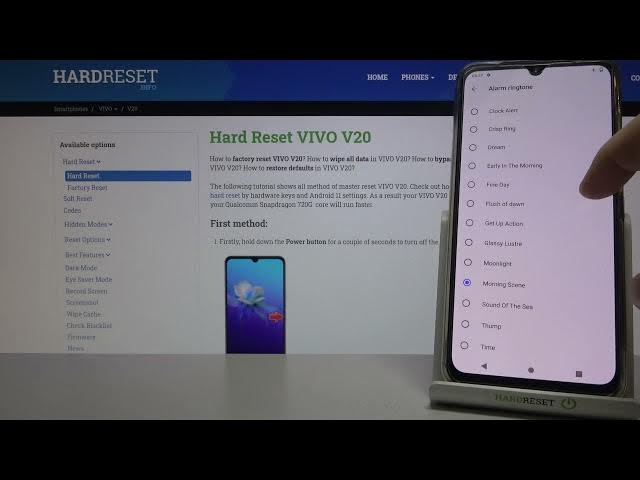 Video thumbnail for Alarm Tones on VIVO V20 – Available Sounds of Alarms