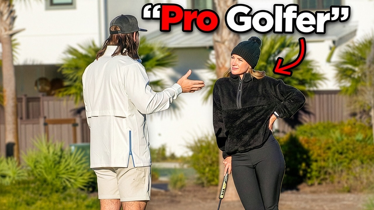 Video thumbnail for Can a Female Pro Golfer beat 2 Average Joes?