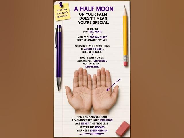 Video thumbnail for The half moon mark on your palm doesn’t mean your special. #moon #palmistry #shorts