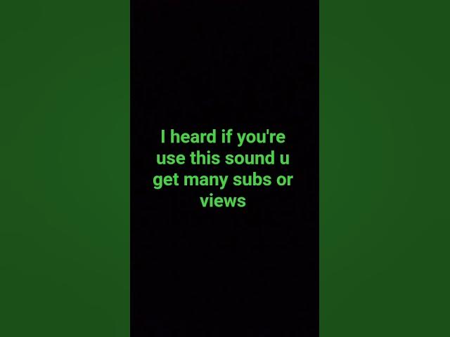 Video thumbnail for use this sound to get more subs