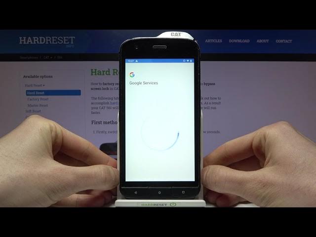 Video thumbnail for How to Add Google Account in CAT S61 – Find Account Section