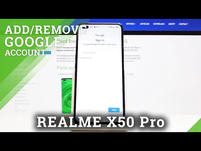 Video thumbnail for How to Remove / Add Google Account in Realme X50 Pro- Menage Google Account