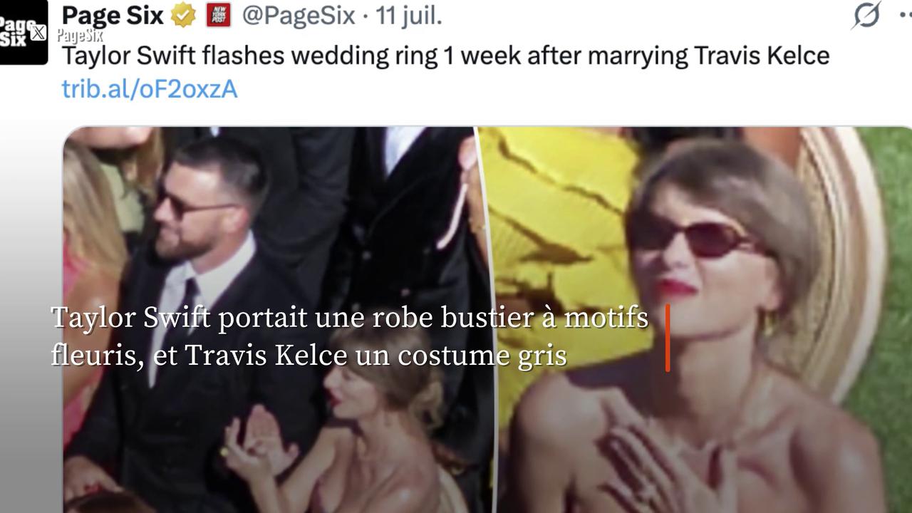 Video thumbnail for Taylor Swift et Travis Kelce font leur première apparition depuis leur mariage.