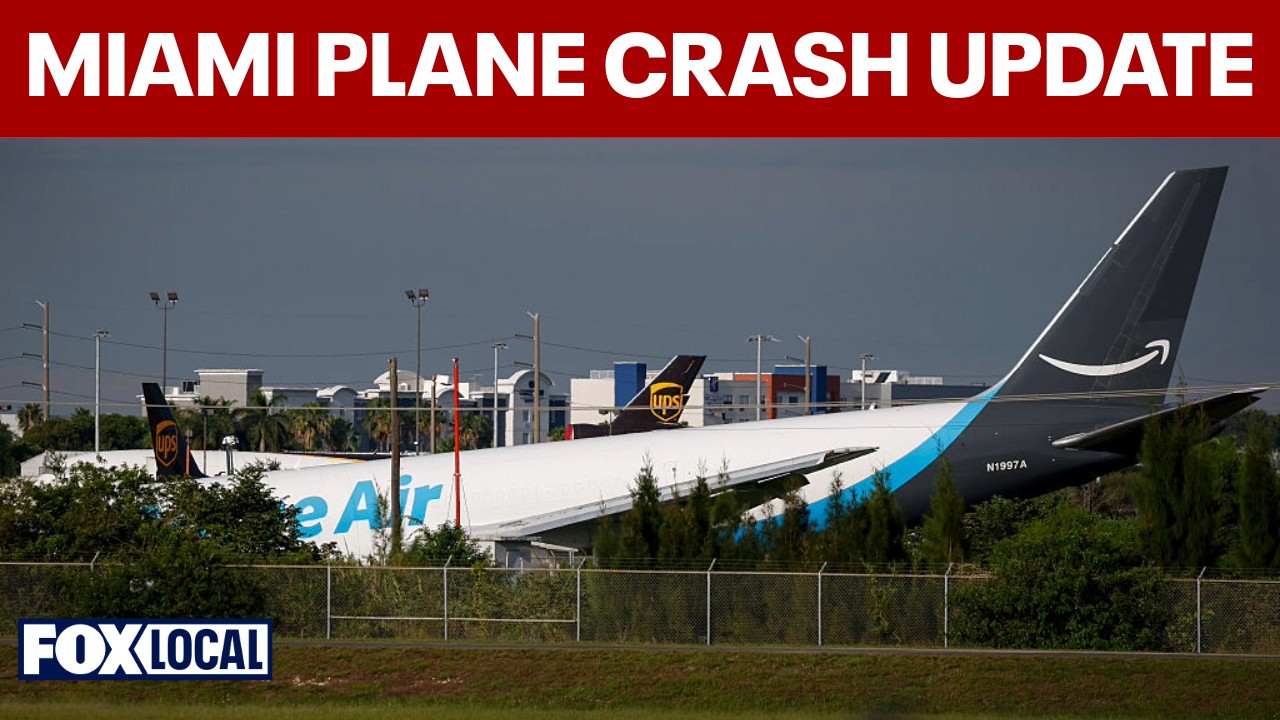 Video thumbnail for Miami-Dade Fire Rescue mitigates fuel leak after Amazon cargo plane crash