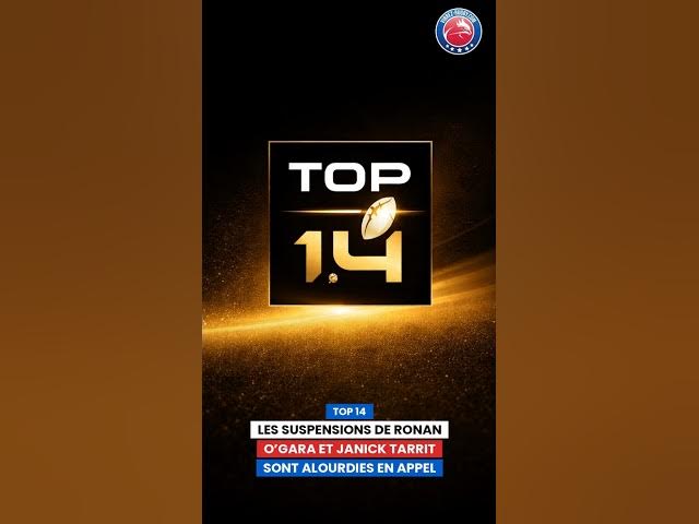 Video thumbnail for Top 14 : les suspensions de Ronan O’Gara et Janick Tarrit sont alourdies en appel