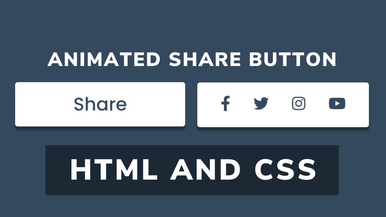 'Video thumbnail for Share Button Animation Using HTML CSS _ Social Media Button Animation'