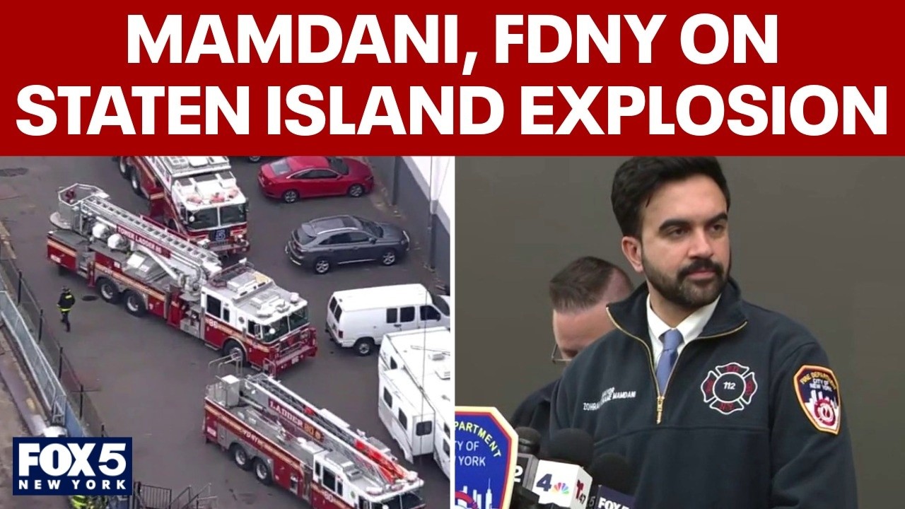 Video thumbnail for FULL: Mamdani, FDNY share details about Staten Island explosion