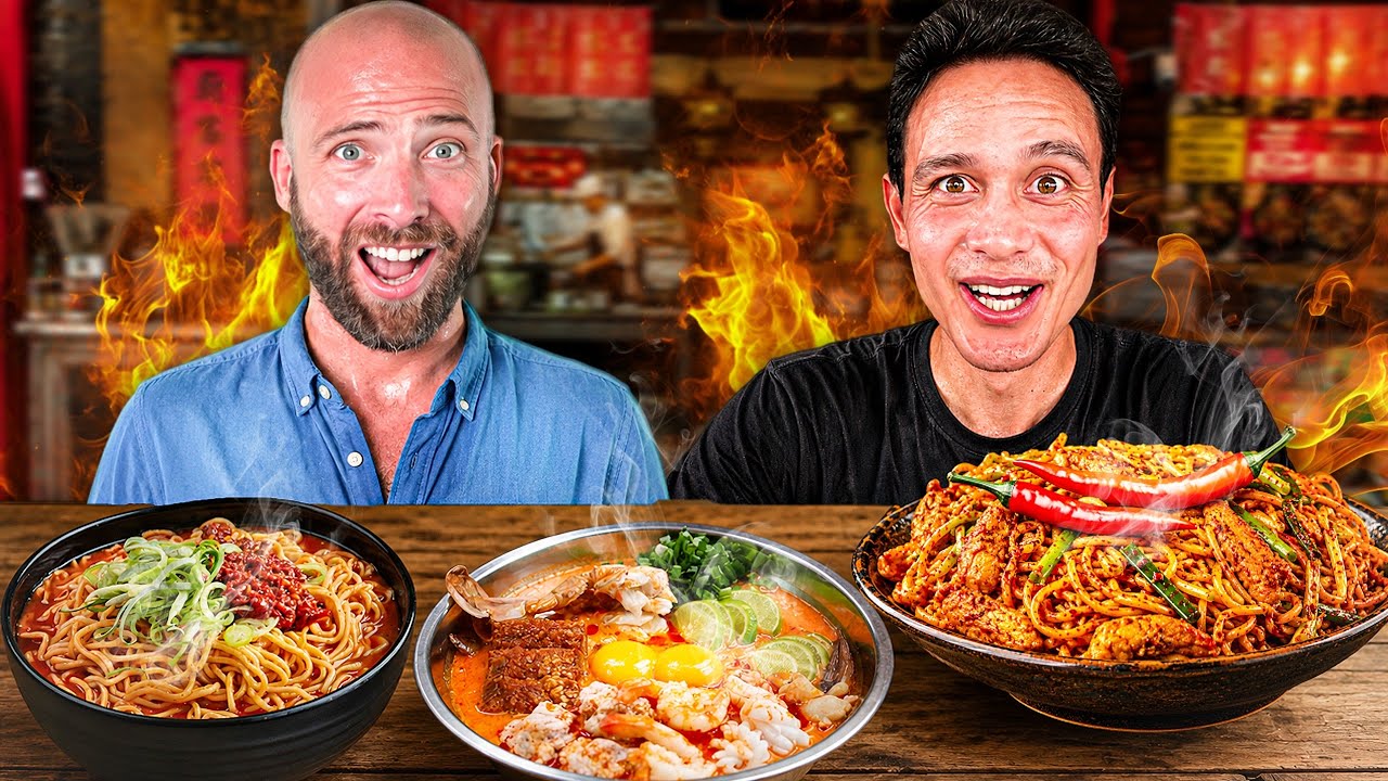 Video thumbnail for I Tried Spicy Thai Food with Mark Wiens in Bangkok!!