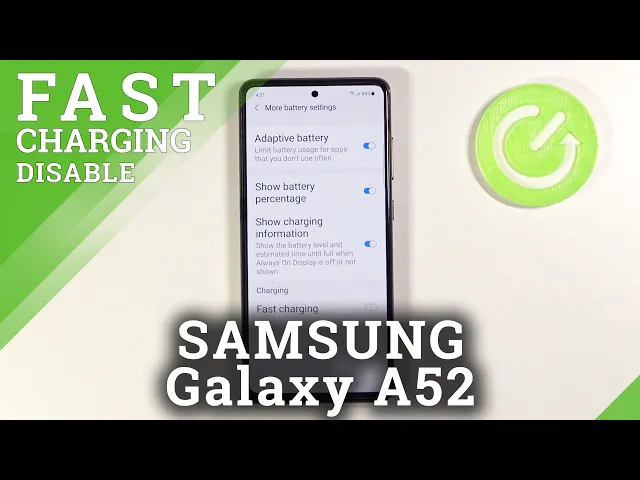 Video thumbnail for How to Turn Off Fast Charging on SAMSUNG Galaxy A52 – Disable Fast Charging