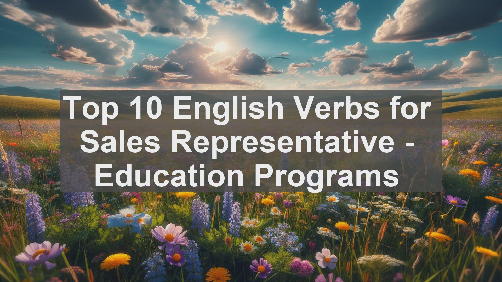 'Video thumbnail for Top 10 English Verbs for Sales Representative  Education Programs'