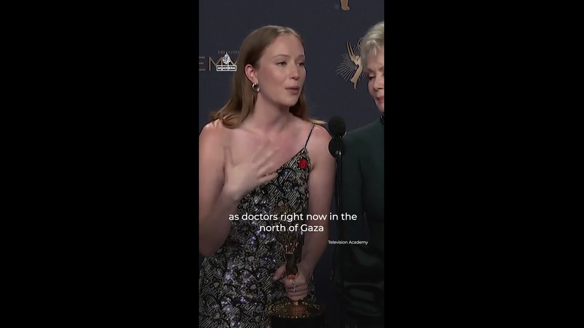 'Video thumbnail for Artists speak out for Palestine at Emmy Awards'