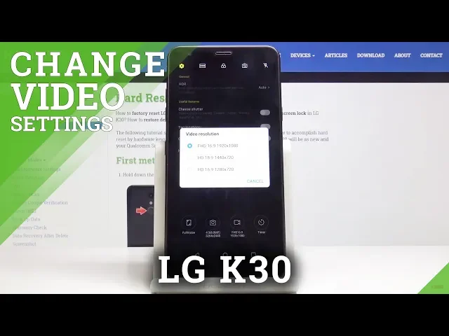 Video thumbnail for How to Change Video Resolution in LG K30 - Adjust Video Quality