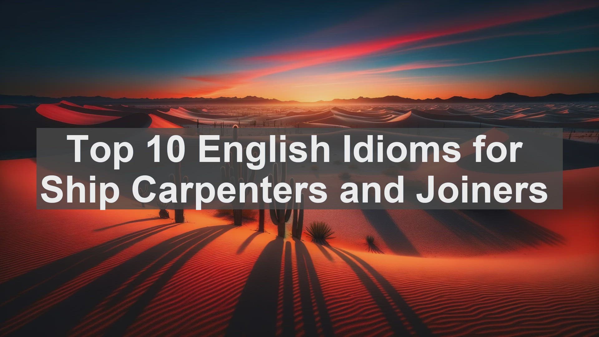 'Video thumbnail for Top 10 English Idioms for Ship Carpenters and Joiners'