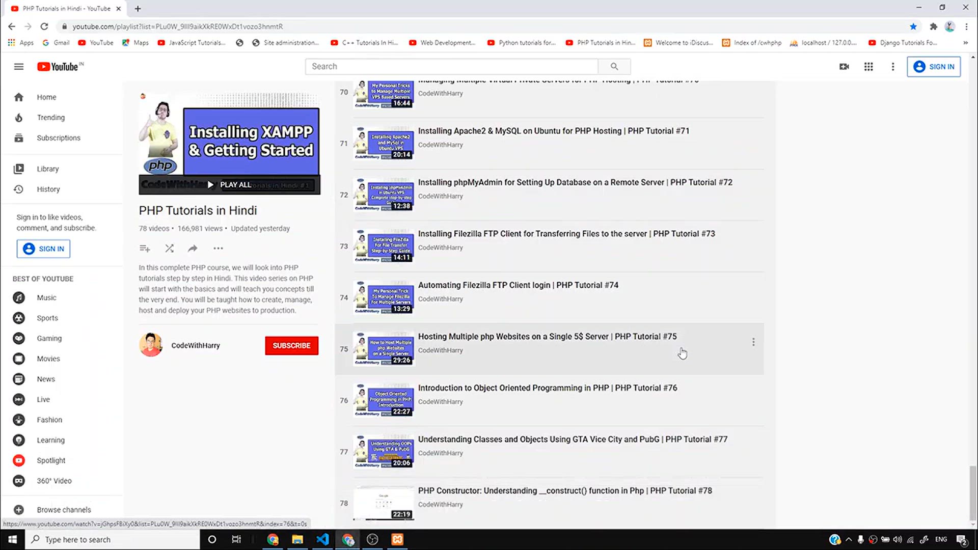 'Video thumbnail for __destruct() function in Php _ PHP Tutorial #79'