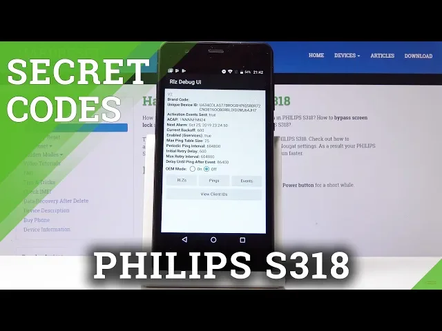 Video thumbnail for Secret Code in PHILIPS S318 - Super Options / Hidden Modes