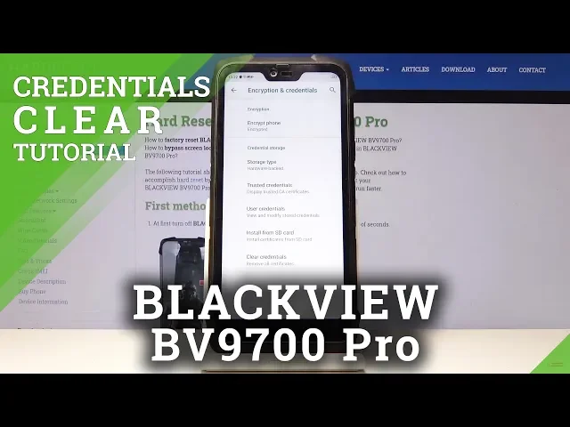 Video thumbnail for How to Clear Credentials in BLACKVIEW BV9700 Pro - Erase Licenses