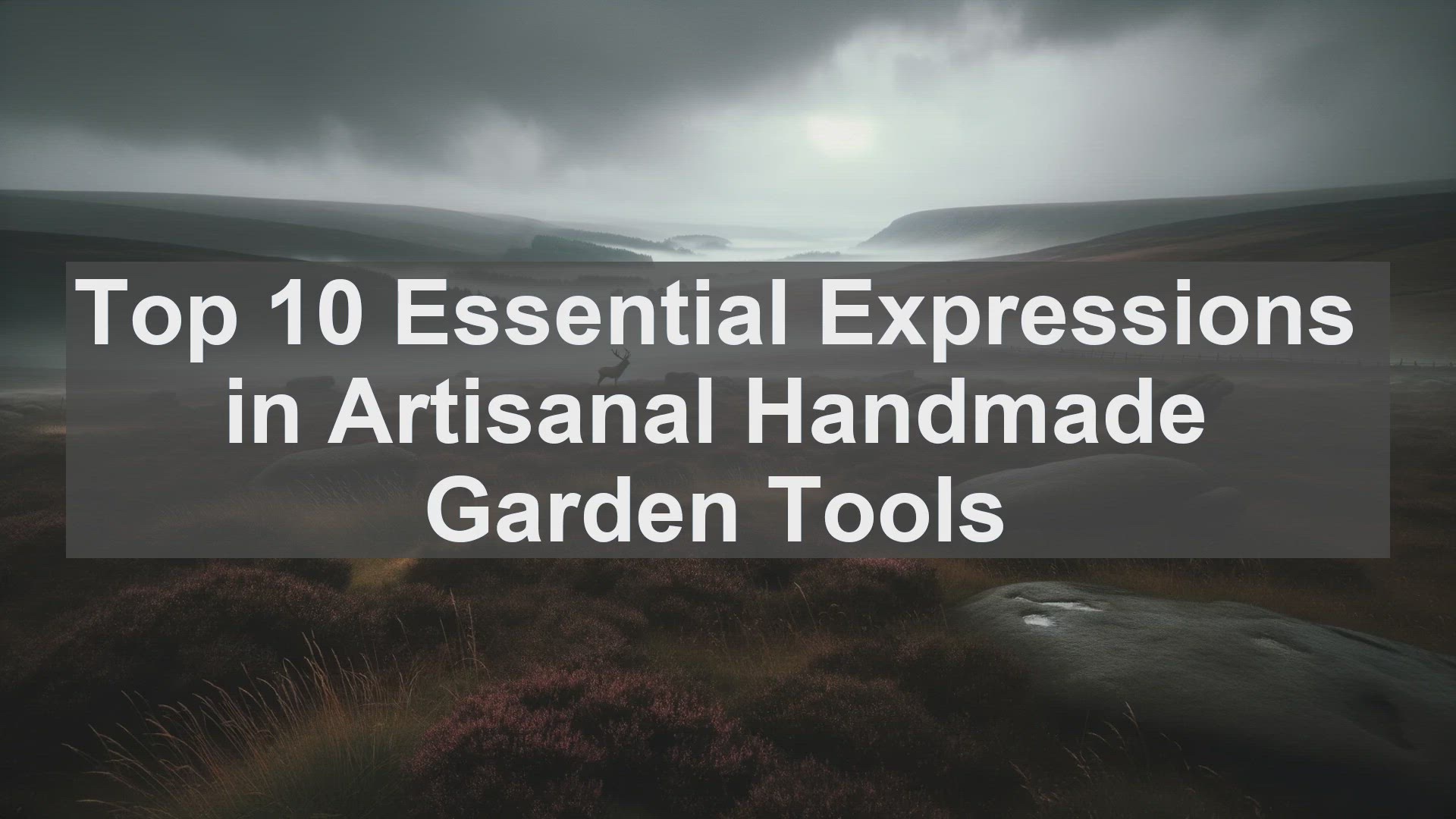 'Video thumbnail for Top 10 Essential Expressions in Artisanal Handmade Garden Tools'