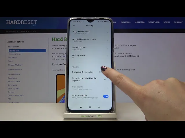 Video thumbnail for How to Clear Credentials in POCO C3 – Delete Licenses and Certificates