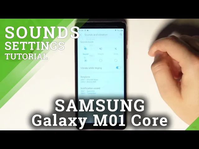 Video thumbnail for How to Find and Manage Sound Settings in SAMSUNG Galaxy M01 Core – Open Sound Settings