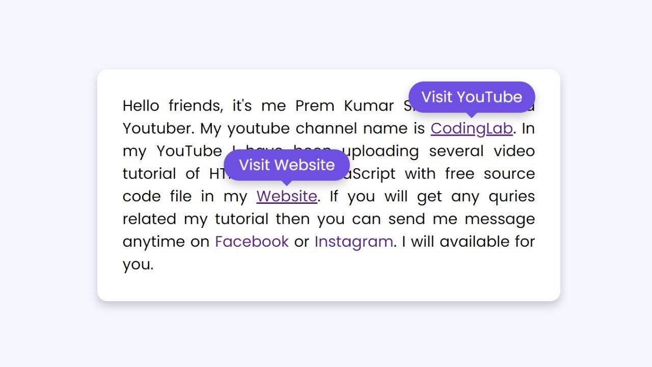 'Video thumbnail for Navigation Links Hover Animation using HTML And CSS _ CSS Tooltip Animation'