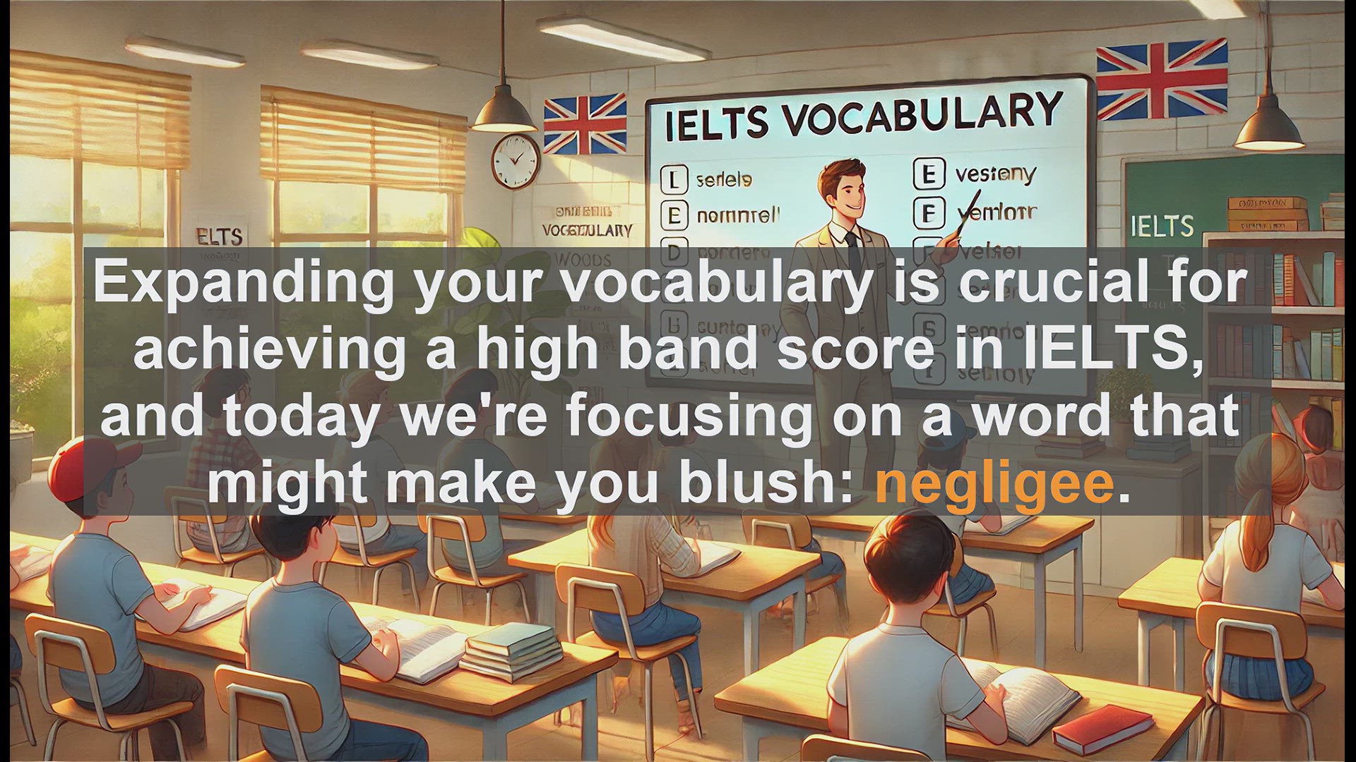 'Video thumbnail for 5000 Must Know IELTS 8.0 Vocabulary - IELTS Vocabulary: Understanding and Using 'Negligee''