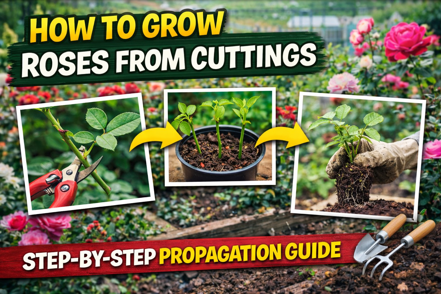 Video thumbnail for How to Grow Roses from Cuttings | Step-by-Step Propagation Guide