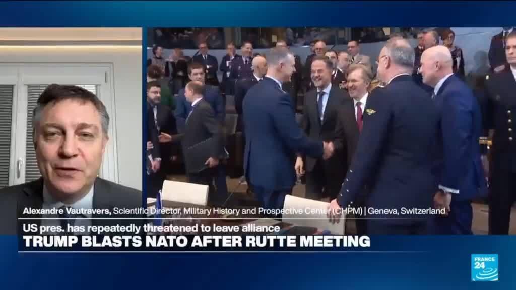 Video thumbnail for Trump's incendiary rhetoric fuels 'chaos and confusion', driving NATO allies toward self-reliance