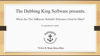 'Video thumbnail for What Are The Different Subtitle Schemes Used In Film (Case Study)'