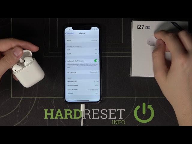 Video thumbnail for How to Disconnect Fake AirPods from iPhone Xs? TWS i27