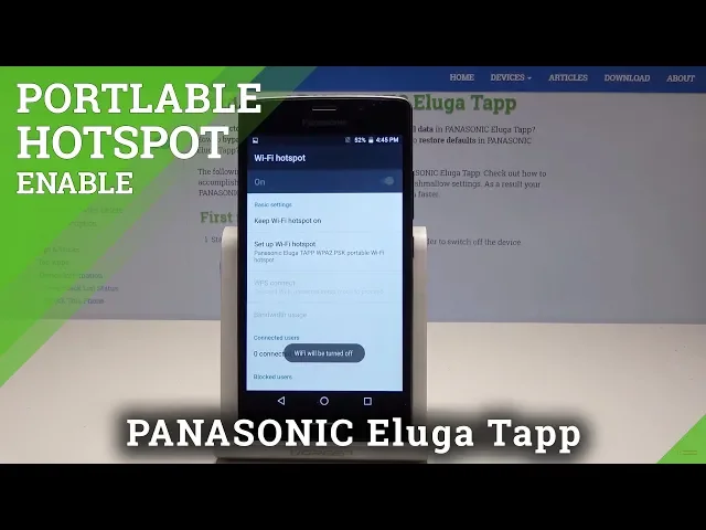 Video thumbnail for How to Enable Portable Hotspot in PANASONIC Eluga Tapp - Wi-Fi Sharing