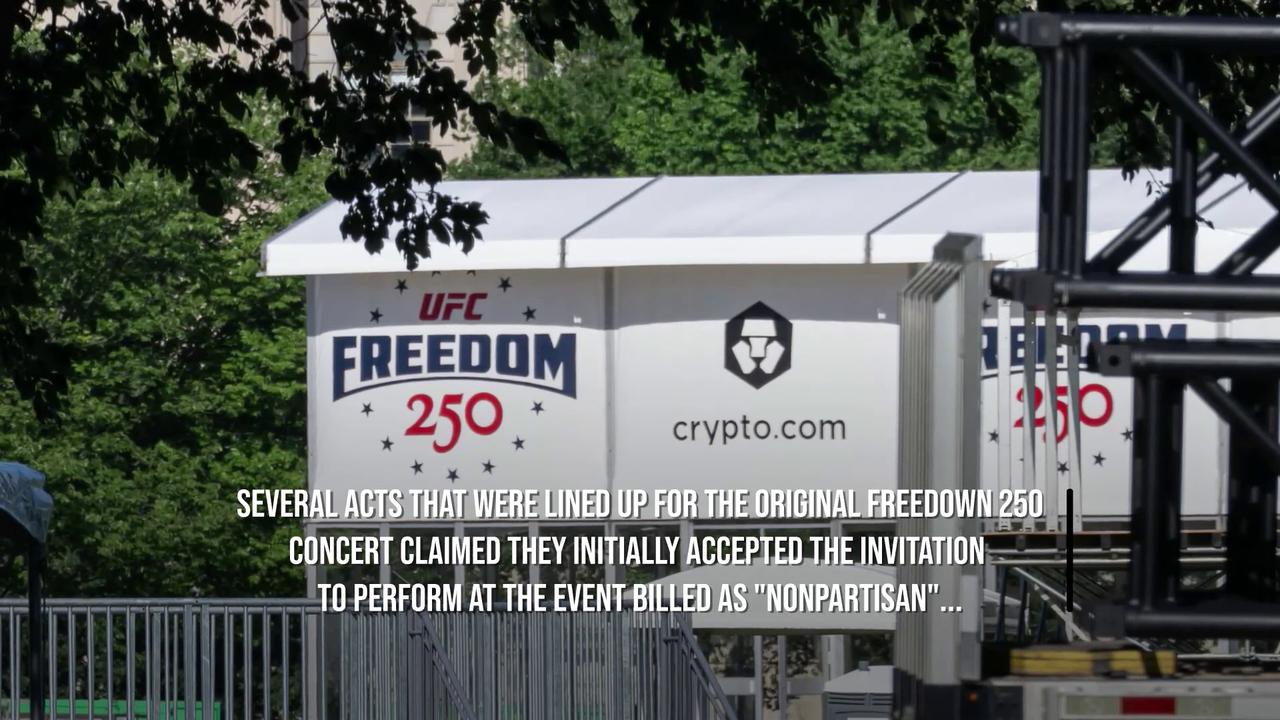 Video thumbnail for Trump Cancels Freedom 250 Concerts After Artists Bail Out.