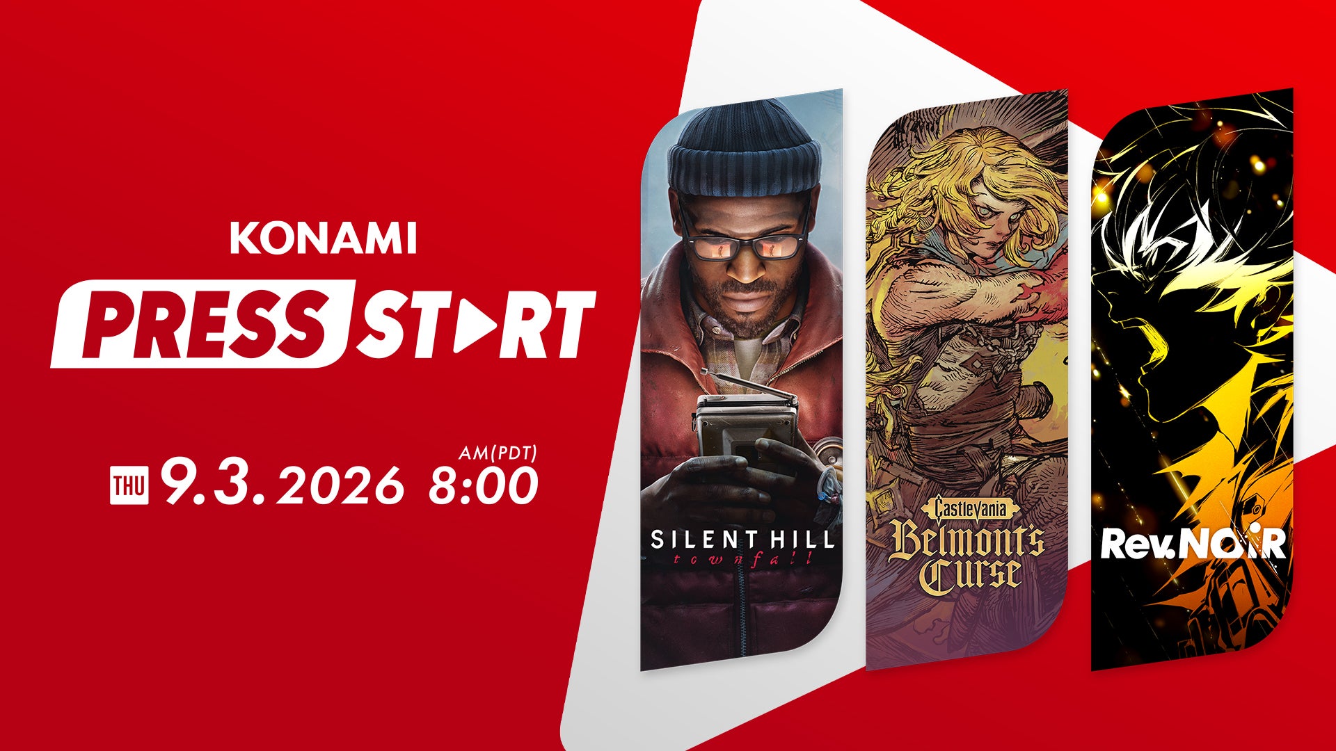 Video thumbnail for Konami Press Start Showcase September 2026: Silent Hill, Castelvania, and More