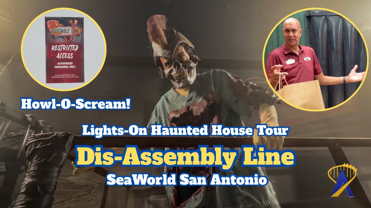 Video thumbnail for Unmasking SeaWorld’s Dis-Assembly Line Maze (Lights On Tour & Behind-the-Scenes), San Antonio