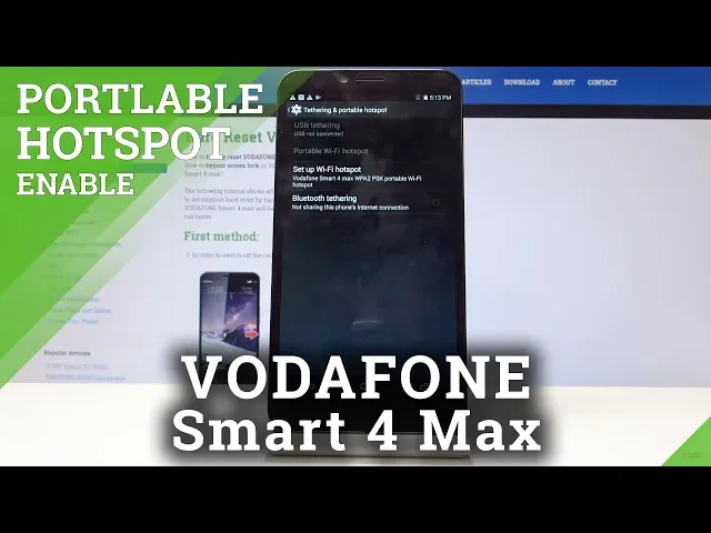 Video thumbnail for How to Activate Portable Hotspot in VODAFONE Smart 4 max - Share Wi-Fi Tutorial