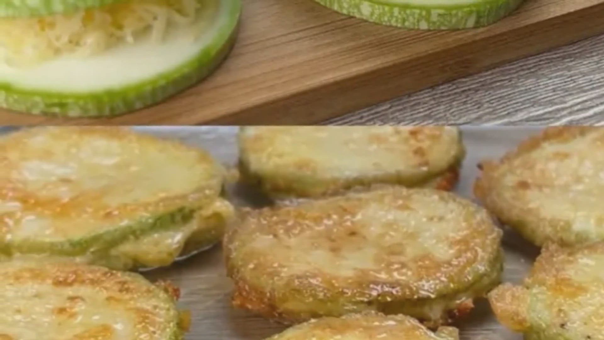 Video thumbnail for Cheesy Pan-Fried Zucchini Rounds Recipe