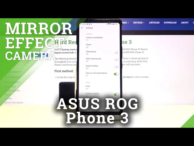 Video thumbnail for How to Turn On / Off Mirror Effect in ASUS ROG Phone 3 – Find Reflection Feature