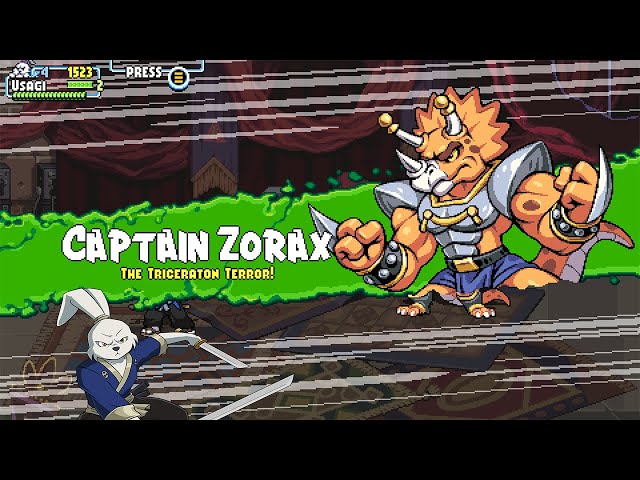 Video thumbnail for TMNT: SHREDDER'S REVENGE (CAPTAIN ZORAX FIGHT) (USAGI YOJIMBO)